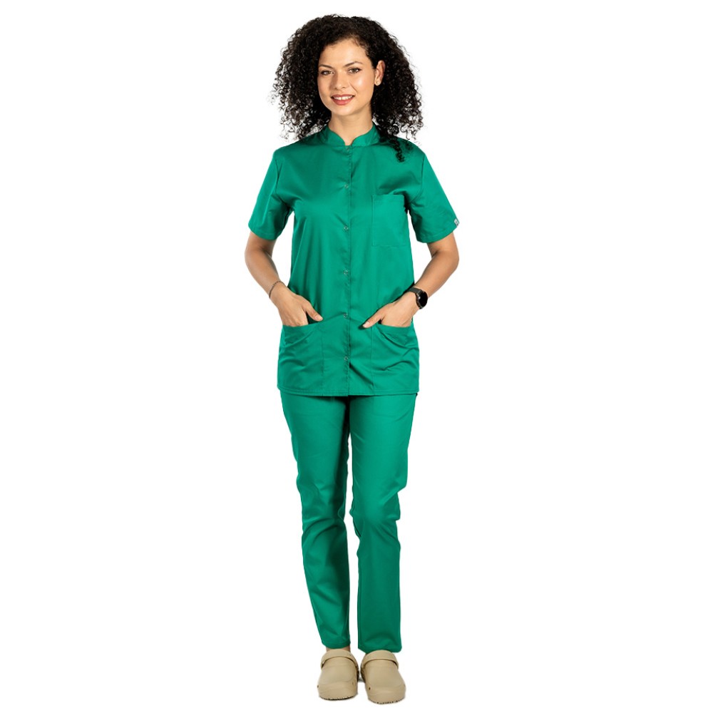 Uniforma bucatar dama verde tip tunica