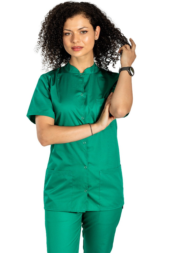 Uniforma bucatar dama verde tip tunica