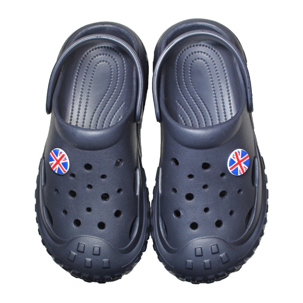 Incaltaminte de lucru bleumarin pentru femei- Clogs cu detalii aplicate