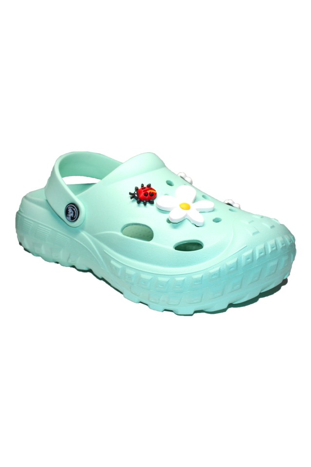 Incaltaminte de lucru Menta pentru femei - Clogs cu detalii aplicate