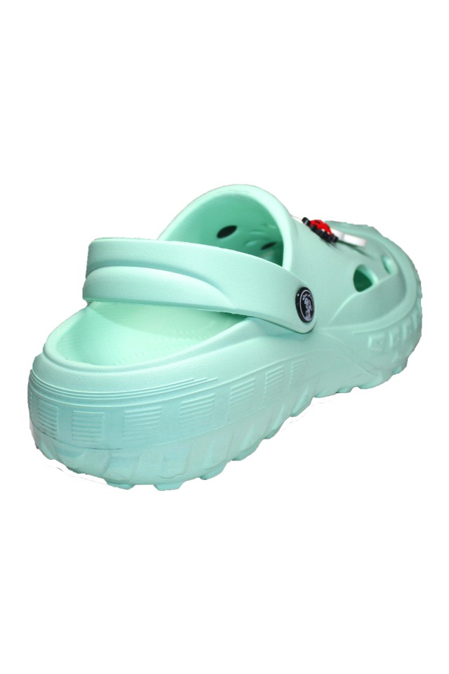 Incaltaminte de lucru Menta pentru femei - Clogs cu detalii aplicate