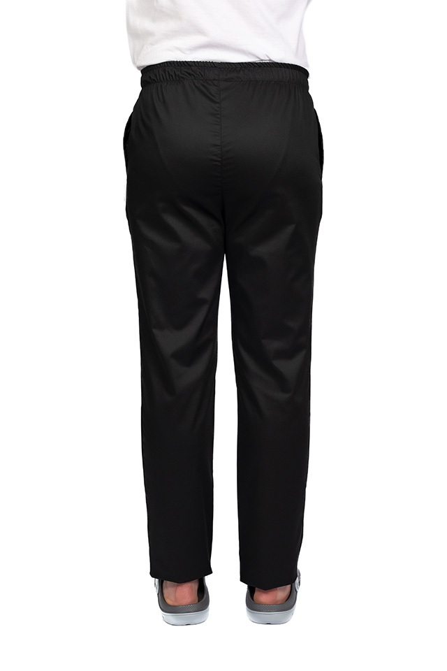 Pantaloni de lucru barbati negru cu snur si elastic, doua buzunare laterale