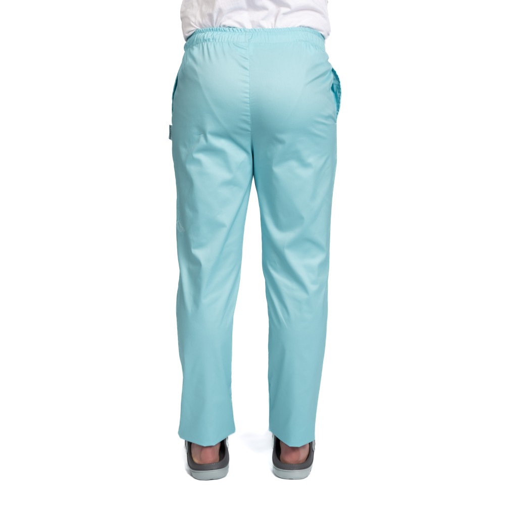 Pantaloni de lucru barbati menta cu snur si elastic, doua buzunare laterale