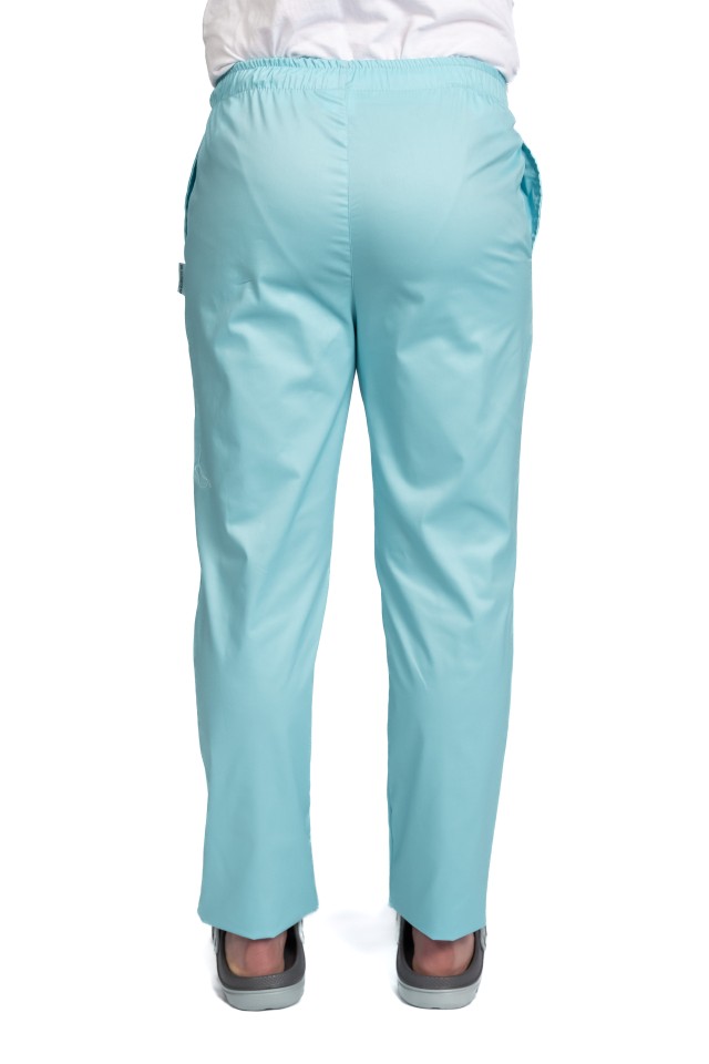 Pantaloni de lucru barbati menta cu snur si elastic, doua buzunare laterale