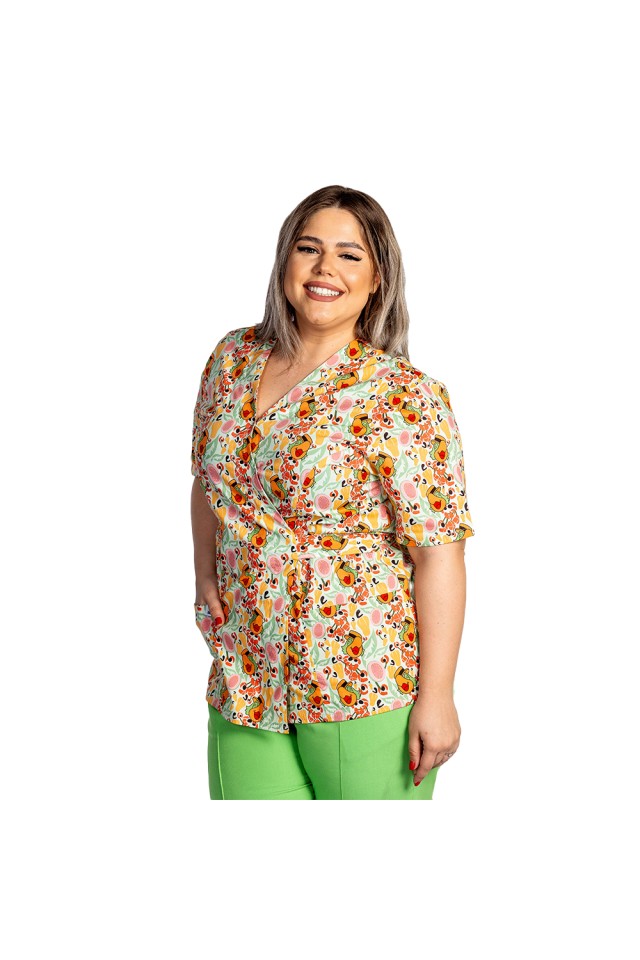 Halat de lucru pentru gradinite kimono Yago cu doua buzunare aplicate