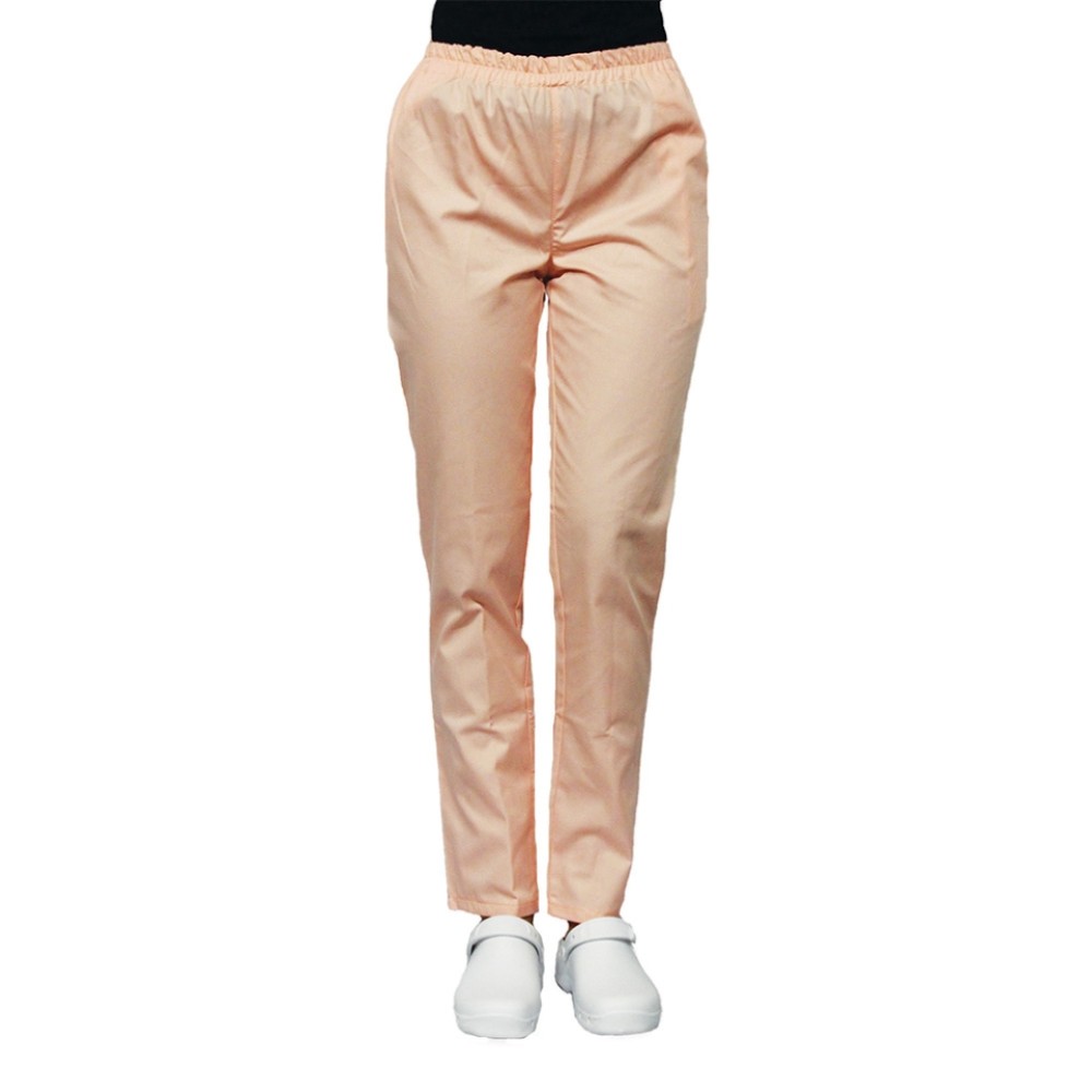 Pantaloni unisex piersica cu elastic si doua buzunare laterale