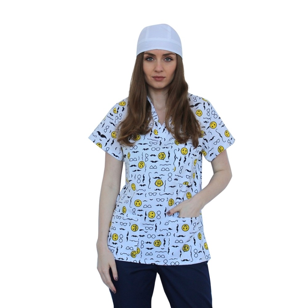 Boneta alba, unisex, marime universala, cu prindere tip snur la spate