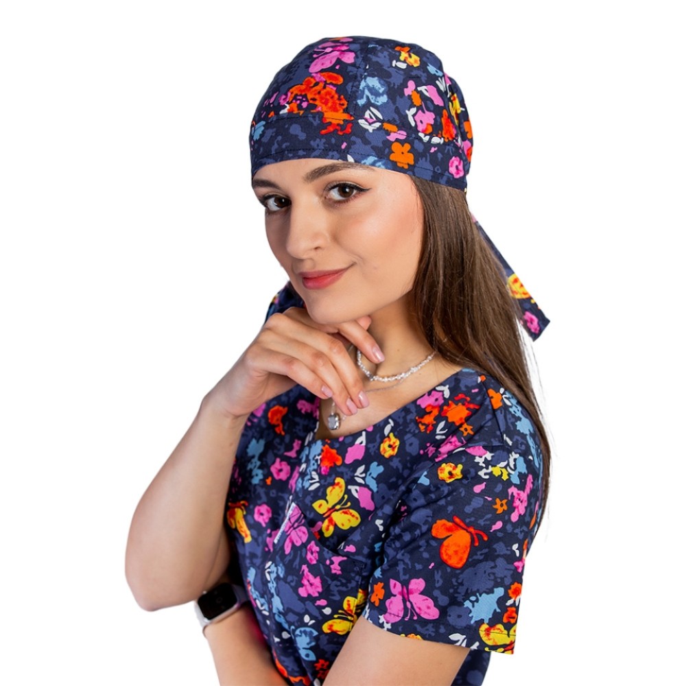 Boneta Butterfly, unisex, marime universala, cu prindere tip snur la spate