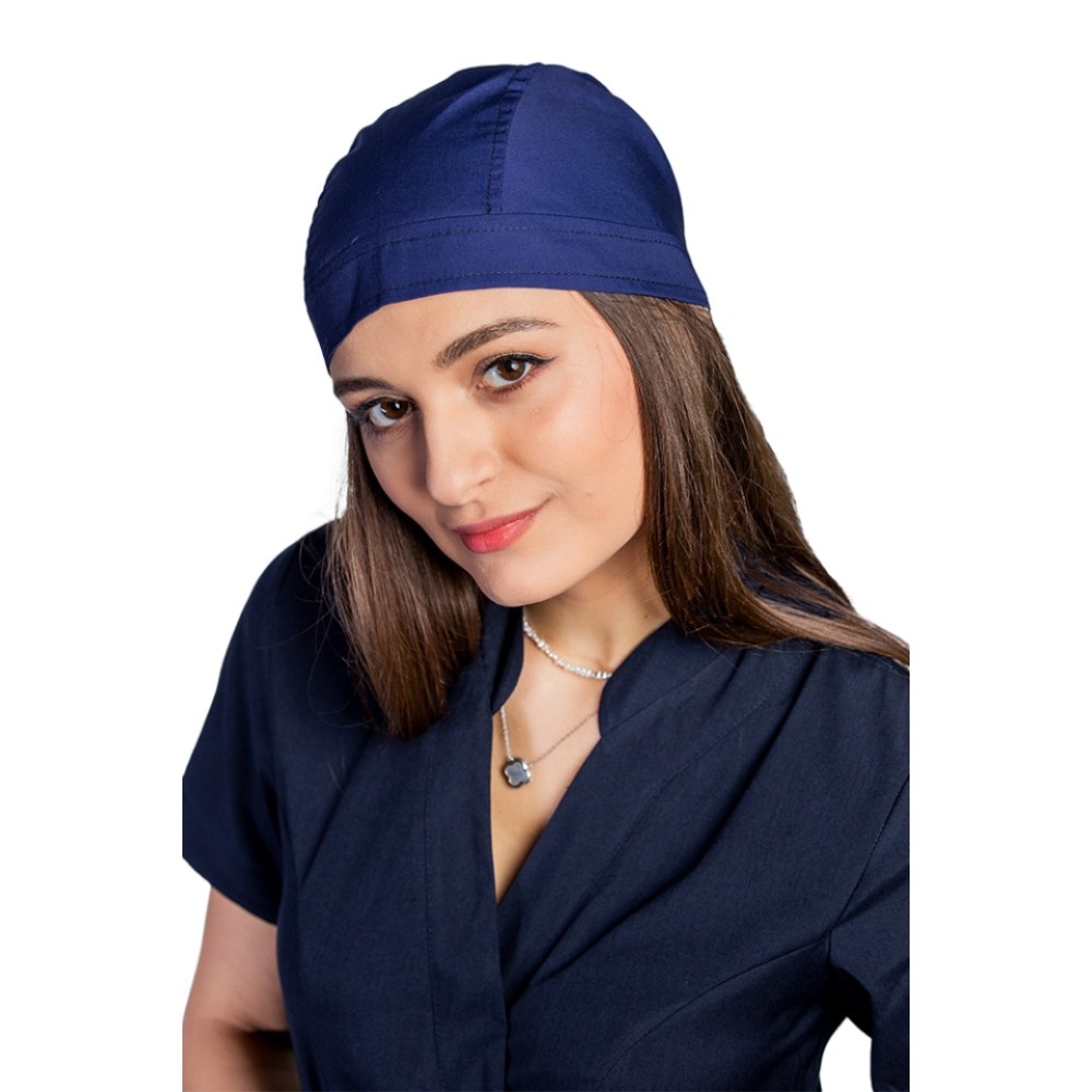 Boneta bucatarie bleumarin , unisex, marime universala, cu prindere tip snur la spate