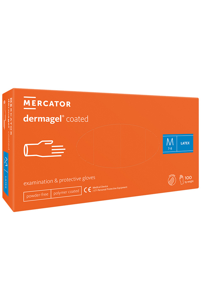 Set 100 bucati manusi dermagel coated protectie si examinare