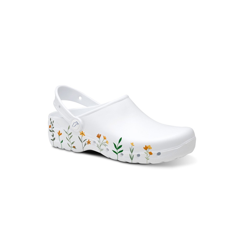 Incaltaminte de lucru Flotantes Spring albi antibacterieni unisex