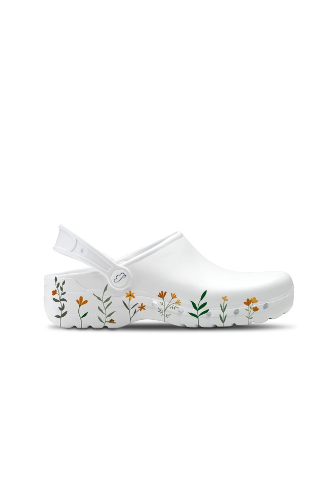 Incaltaminte de lucru Flotantes Spring albi antibacterieni unisex