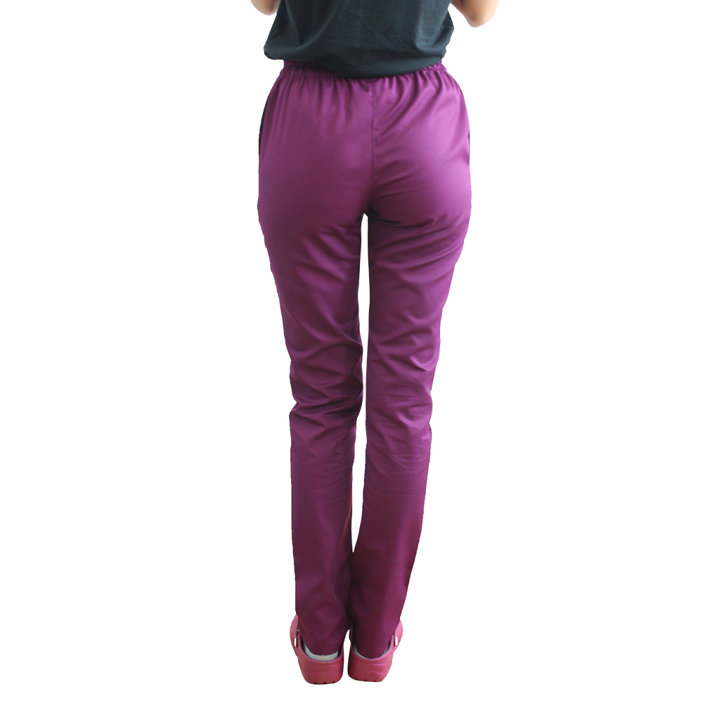 Pantaloni de lucru visina cu elastic si doua buzunare laterale