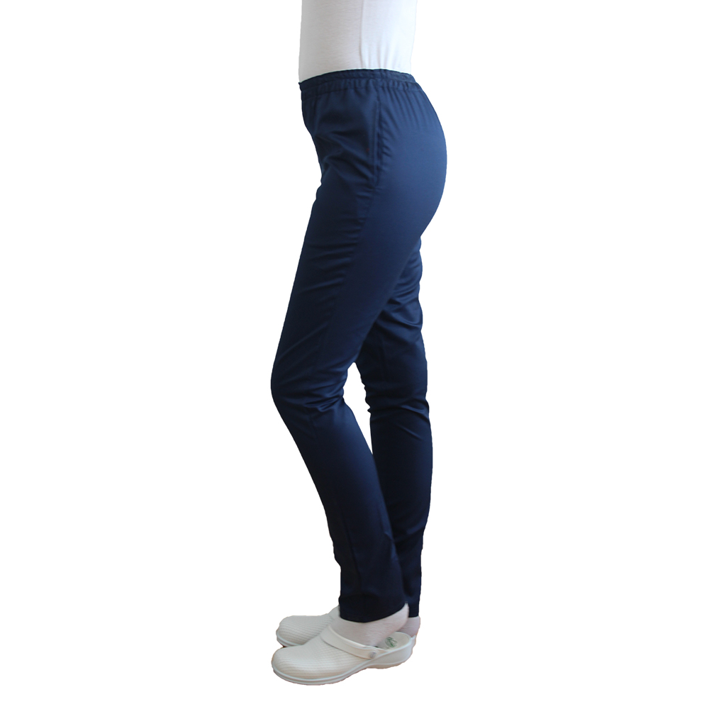 Pantaloni de lucru bleumarin cu elastic si doua buzunare laterale